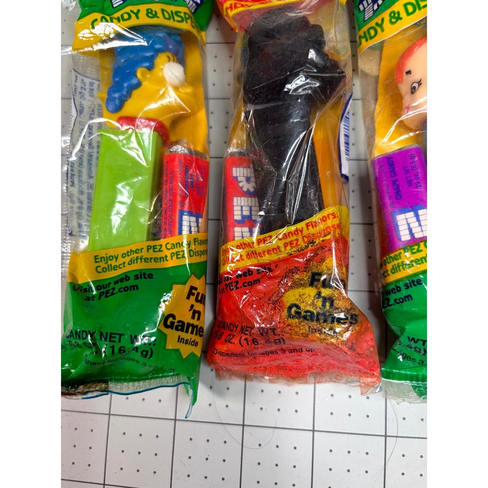 Vintage PEZ Dispensers Lot of 3 Marge Simpson Pebbles Flintstone Darth Vader - Picture 2 of 4
